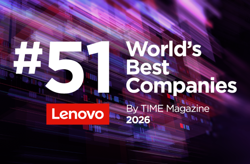 Lenovo na 51. mestu lestvice TIME World’s Best Companies 2026